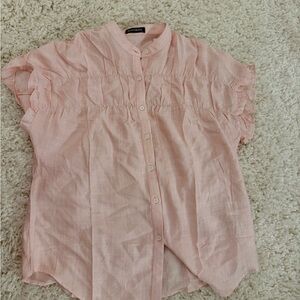 Pink Button-Up Women's Top